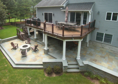 Deck and Stone Patio in Allendale