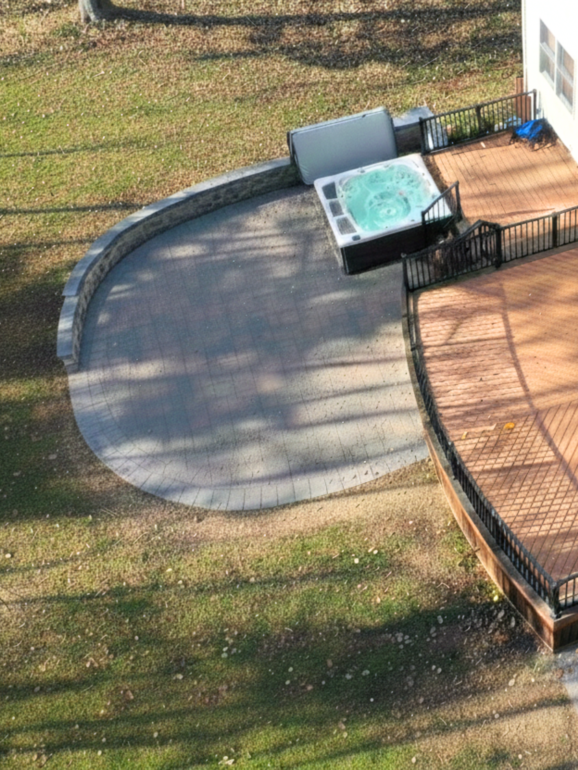 Custom deck and stone patio in Mahwah