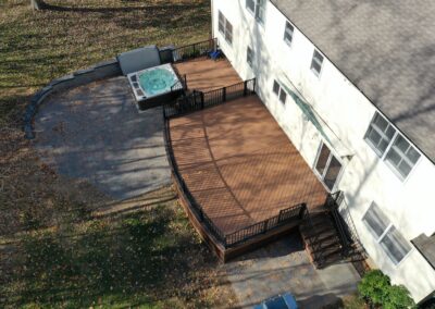 Custom deck and stone patio in Mahwah